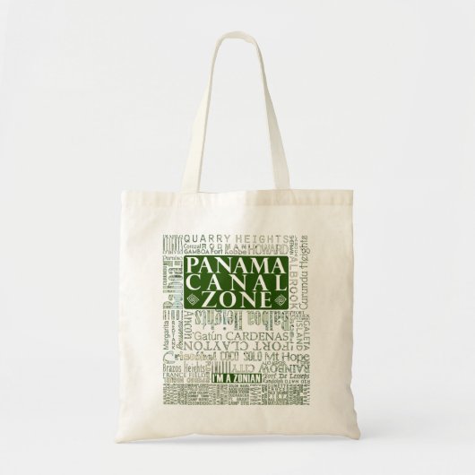 Tote Bag PCZ - Panama Canal Zone Emplacements avec Carte / (Devant)