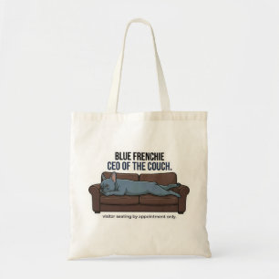 Tote Bag PDG Bulldog Français Bleu du Canapé Maman de Chien