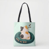 Tote Bag "PDG de Nap" Chat dormant sur le canapé (Devant)