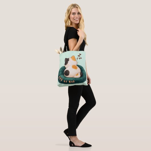 Tote Bag "PDG de Nap" Chat dormant sur le canapé (Sur le modèle)