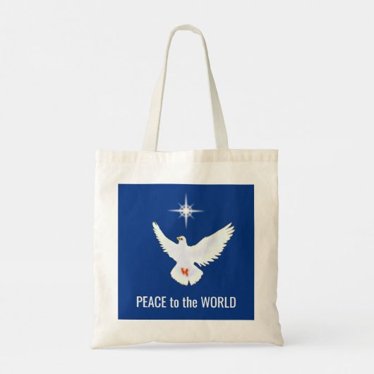 Tote Bag Peace Dove avec texte modifiable (Dos)