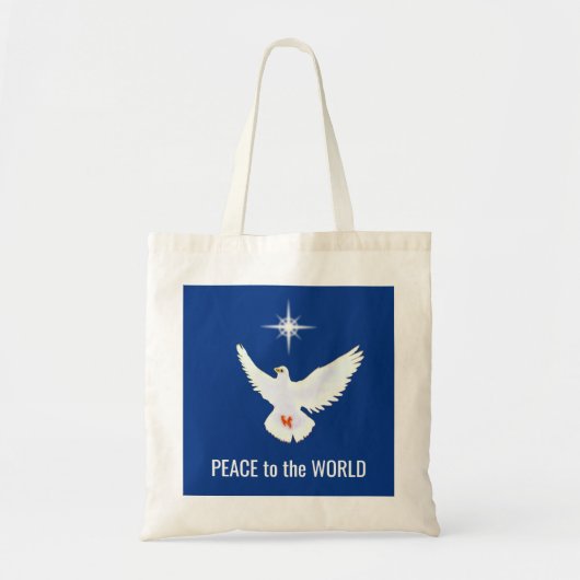 Tote Bag Peace Dove avec texte modifiable (Devant)