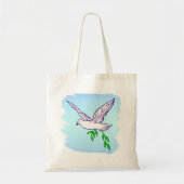 Tote Bag Peace Dove with Olive Branch Beach Fourre-tout (Devant)