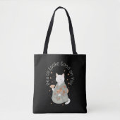 Tote Bag Peace Looks Good on You - Kimono Clad Cat (Devant)