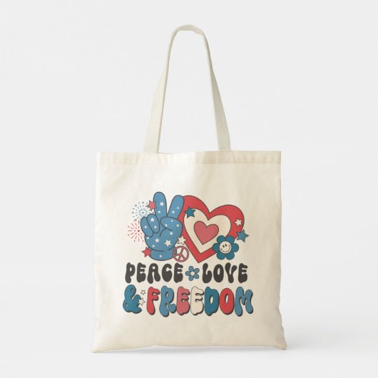 Tote Bag Peace Love & Freedom (Dos)