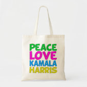 Tote Bag Peace Love Kamala Harris (Devant)