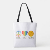 Tote Bag Peace Love Pickleball (Dos)