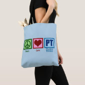 Tote Bag Peace Love PT Thérapie physique (De près)