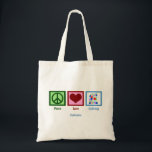 Tote Bag Peace Love Quilter Joli Quilter Monogramme<br><div class="desc">J'aime l'artisanat,  surtout le tricot et la couture de belles choses. Un joli cadeau Peace Love Quilting pour un fabricant de courtepointe.</div>