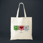 Tote Bag Peace Love Quilter Joli Quilter Monogramme<br><div class="desc">J'aime l'artisanat,  surtout le tricot et la couture de belles choses. Un joli cadeau Peace Love Quilting pour un fabricant de courtepointe.</div>