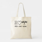 Tote Bag Peace love Racing (Dos)