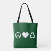 Tote Bag Peace Love Recycle (Dos)