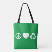 Tote Bag Peace Love Recycle (Dos)