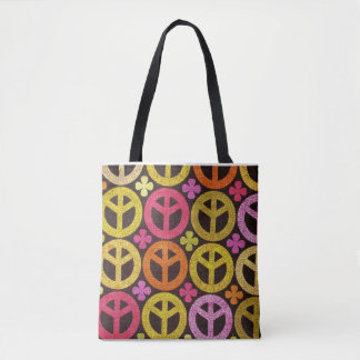 Tote Bag Peace & Love Shoulder Fourre-tout