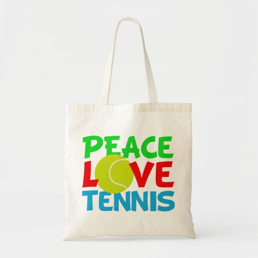 Tote Bag Peace Love Tennis (Devant)