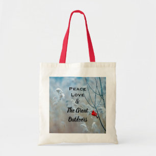Tote Bag Peace Love & The great Outdoors Photo cardinale