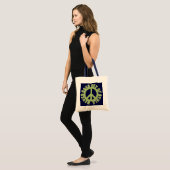 TOTE BAG PEACE SIGN PEACE NEVER GOES OUT OF STYLE (Devant (modèle))