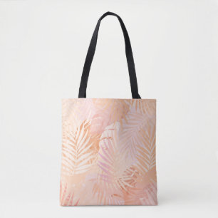 Tote Bag Peach Fuzz Minimaliste Feuilles tropicaux modernes