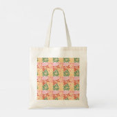 Tote Bag Peach rose Super Floral Abstrait (Dos)