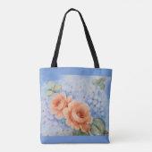 Tote Bag Peach Roses aquarelle Fourre-tout (Dos)