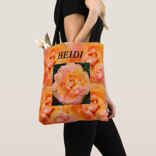 Tote Bag Peach Yellow Pink Blé Rose Photo