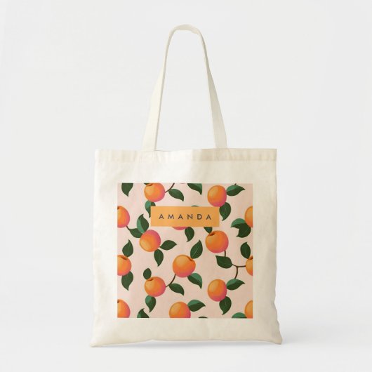 Tote Bag Peachs Motifs de pêche personnalisés (Devant)