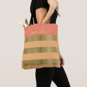 Tote Bag Peachy avec or (De près)