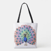 Tote Bag Peacock coloré (Dos)
