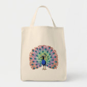 Tote Bag Peacock coloré (Devant)