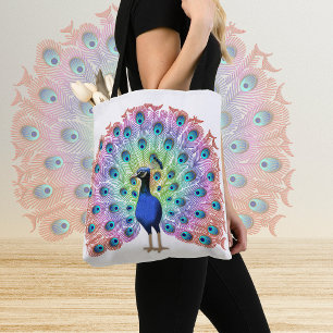 Tote Bag Peacock coloré