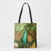 Tote Bag Peacock et poulets Art nouveau néerlandais (Devant)