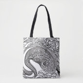 Tote Bag Peacock Face Fourre-tout (Devant)