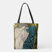 Tote Bag Peacock Fine Art Bird Nouveau (Dos)