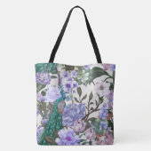 Tote Bag Peacock Floral Beauté Mode Fourre-tout (Dos)
