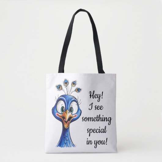 Tote Bag Peacock pour améliorer l'Humour (Devant)