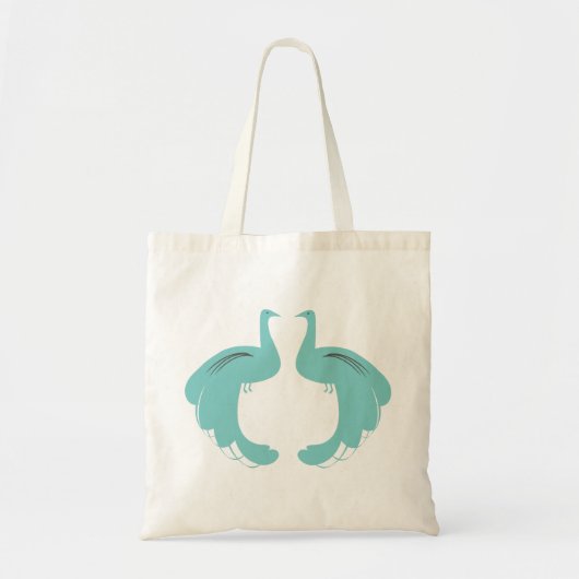Tote Bag PEACOCKS dans AQUA Lightweight Fourre-tout (Devant)