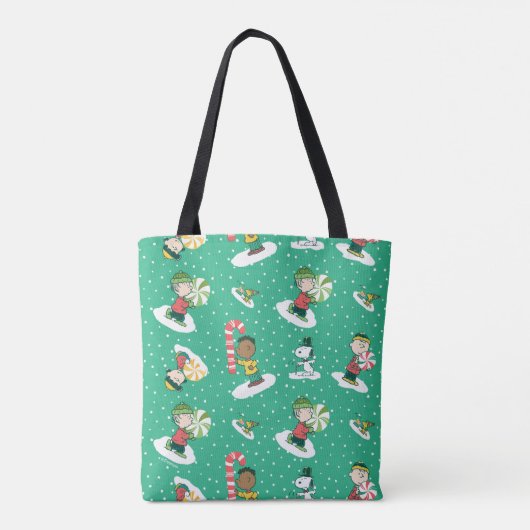 Tote Bag Peanuts Peppermint Dreams Snowflake Motif (Dos)