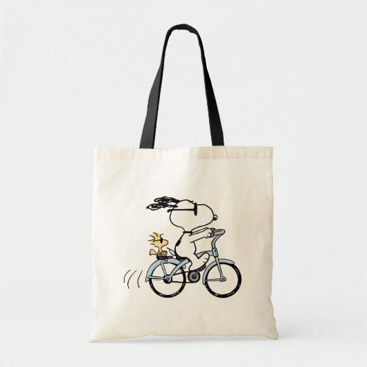 Tote Bag Peanuts | Snoopy & Woodstock Bicycle (Devant)