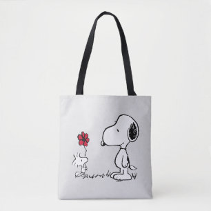 Tote Bag Peanuts   Snoopy & Woodstock Rouge & Noir