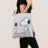 Tote Bag Peanuts | Snoopy & Woodstock Rouge & Noir (De près)