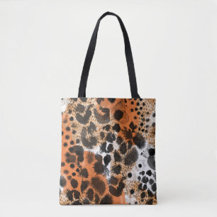 Tote Bag Peau animale : motif léopard créatif.