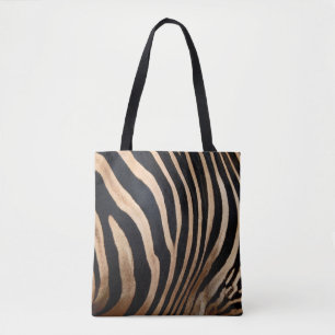 Tote Bag peau de cheveux de zebraskin, animal, arrière - pl