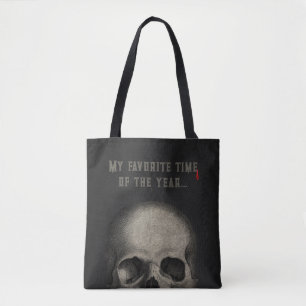 Tote Bag Peau de la fête d'Halloween adulte noir