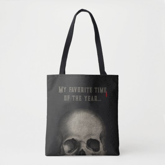 Tote Bag Peau de la fête d'Halloween adulte noir (Devant)