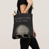 Tote Bag Peau de la fête d'Halloween adulte noir (De près)