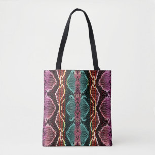 Tote Bag Peau de serpent colorée, poster de animal.