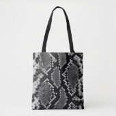 Tote Bag Peau de serpent noir et blanc (Devant)
