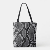 Tote Bag Peau de serpent noir et blanc (Dos)