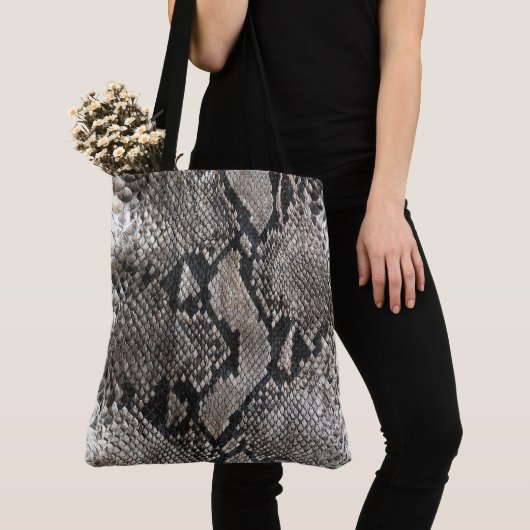 Tote Bag Peau de Serpent Python de luxe - Rich Elegant Mode (De près)