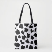 Tote Bag Peau de vache Motif noir et blanc (Devant)